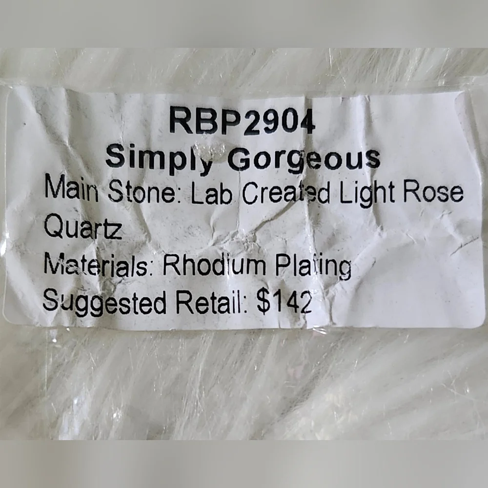 Ring Size 8 RBP2904 Simply Gorgeous- Lab Created Light Rose Quartz on Rhodium - Picture 3 of 6